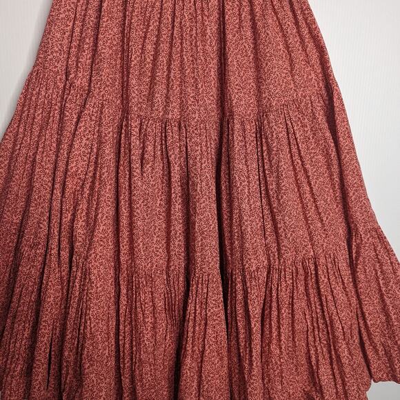 Vintage 60s 70s Martha of Taos Calico Broomstick Skirt Boho Prairie Cottagecore - Picture 12 of 13